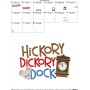 Hickory Dickory Dock Nursery Rhyme Embroidery Design Pattern-2