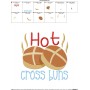 Hot Cross Buns Rhyme Embroidery Design Pattern-2