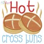 Hot Cross Buns Rhyme Applique Design Pattern-1