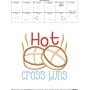 Hot Cross Buns Rhyme Applique Design Pattern-2
