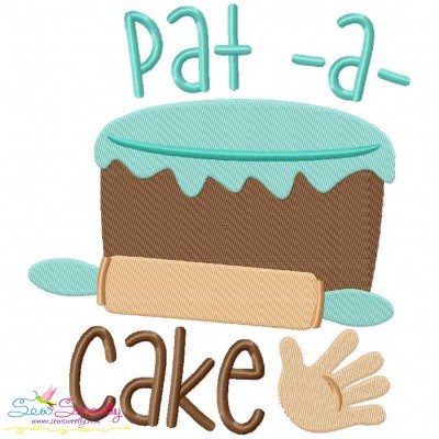 Pat a Cake Nursery Rhyme Embroidery Design Pattern-1