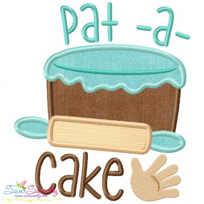 Pat a Cake Nursery Rhyme Applique Design Pattern-1