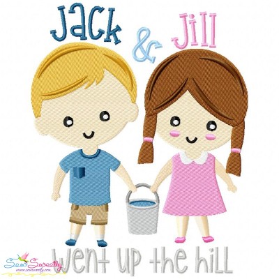 Jack and Jill Went Up The Hill Nursery Rhyme Embroidery Design Pattern-1