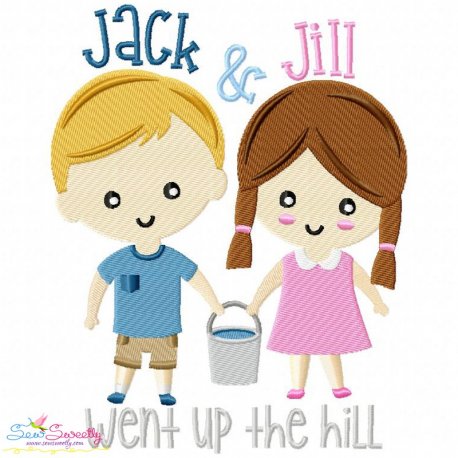 Jack and Jill Went Up The Hill Nursery Rhyme Embroidery Design Pattern