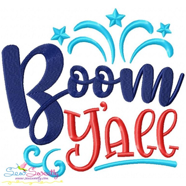 Boom y'all Machine Embroidery Design Pattern-1