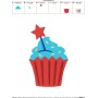 Star Cupcake Machine Embroidery Design Pattern-2