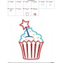 Star Cupcake Applique Design Pattern-2