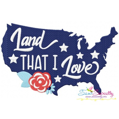 Land That I Love Machine Embroidery Design Pattern-1