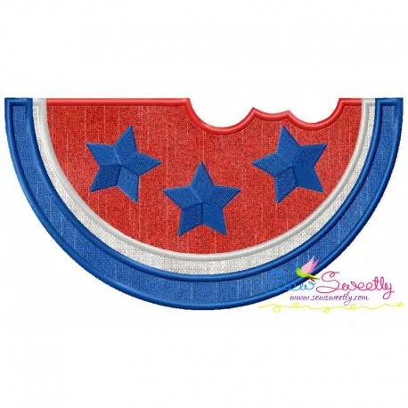 Star Watermelon Applique Design Pattern-1