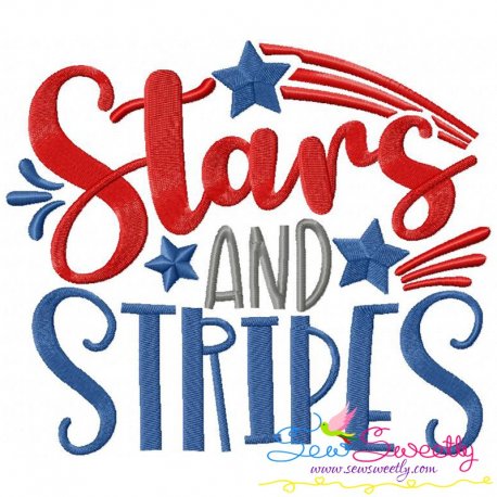 Stars And Stripes Machine Embroidery Design Pattern-1