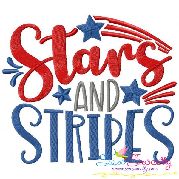 Stars And Stripes Machine Embroidery Design Pattern-1