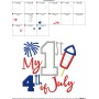 My 1st 4th of July Patriotic Applique Design Pattern-2