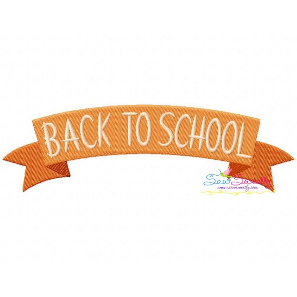 Back To School Banner Embroidery Design Pattern-1