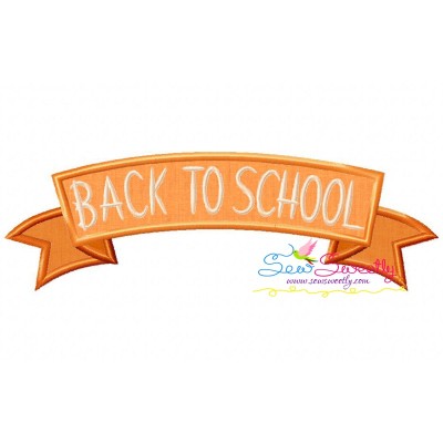 Back To School Banner Applique Design Pattern-1