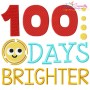 100 Days Brighter Embroidery Design Pattern-1