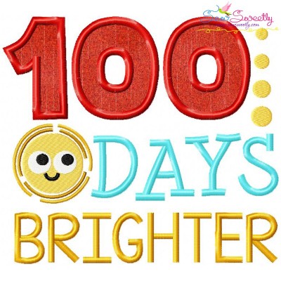 100 Days Brighter Applique Design Pattern-1