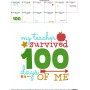 My Teacher Survived 100 Days of Me Embroidery Design Pattern-2