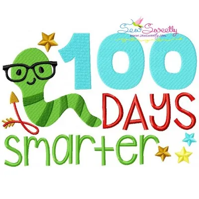 100 Days Smarter Embroidery Design Pattern-1