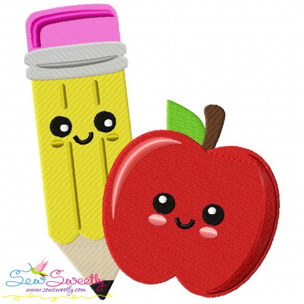 Apple Pencil Embroidery Design Pattern-1