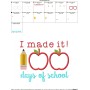 I Made It 100 Days of School Applique Design Pattern-4