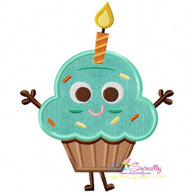 Birthday Cupcake Applique Design Pattern-1