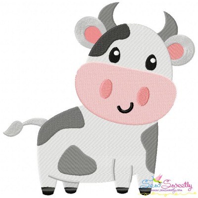 Cute Cow Embroidery Design Pattern-1