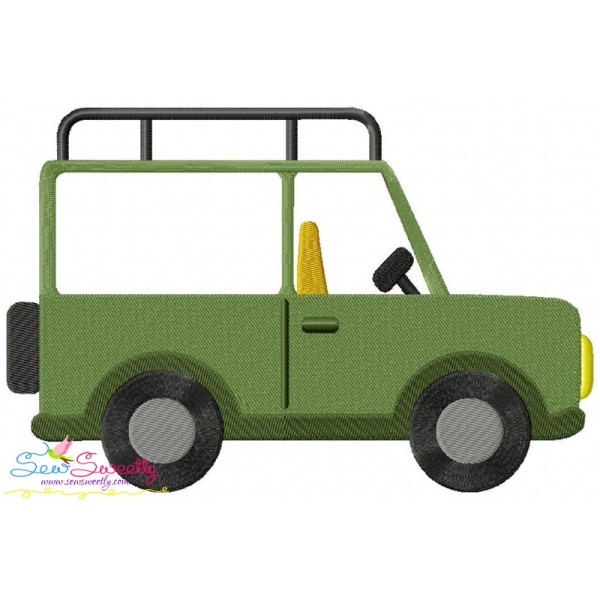 Safari Truck Embroidery Design Pattern-1