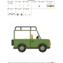 Safari Truck Embroidery Design Pattern-2