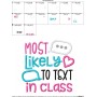Free Most Likely To Text In Class Applique Design Pattern-2