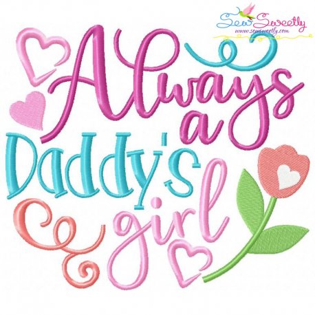 Daddy's Girl Embroidery Design Pattern-1