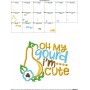 Oh My Gourd I'm Cute Lettering Applique Design Pattern-4
