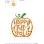 Happy Fall Y'all Lettering Embroidery Design Pattern-3