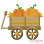 Pumpkin Wagon Embroidery Design Pattern-1