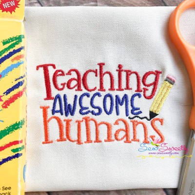 Teaching Awesome Humans Embroidery Design Pattern-1