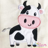 Cute Cow Applique Design Pattern