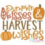 Pumpkin Kisses And Harvest Wishes-2 Lettering Embroidery Design Pattern-3