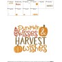 Pumpkin Kisses And Harvest Wishes-2 Lettering Embroidery Design Pattern-4