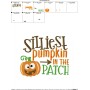 Silliest Pumpkin In The Patch Lettering Embroidery Design Pattern-4