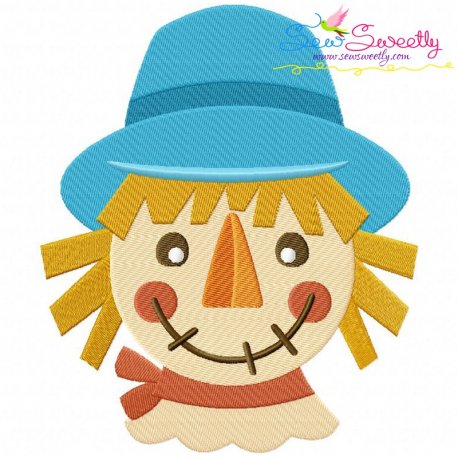 Scarecrow Head Embroidery Design Pattern