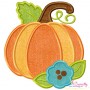 Pumpkin With Flower Applique Design Pattern-3