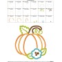 Pumpkin With Flower Applique Design Pattern-4