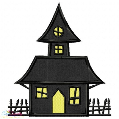 Haunted House Applique Design Pattern-1
