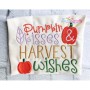 Pumpkin Kisses And Harvest Wishes-2 Lettering Embroidery Design Pattern-2