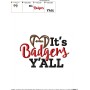 It's Badgers Y'all Football Embroidery Design Pattern-2