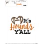 It's Hounds Y'all Football Embroidery Design Pattern-2