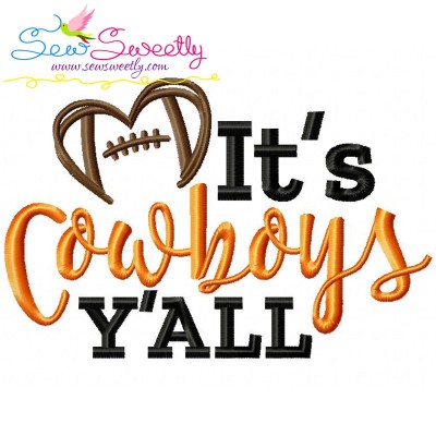 It's Cowboys Y'all Football Embroidery Design Pattern-1