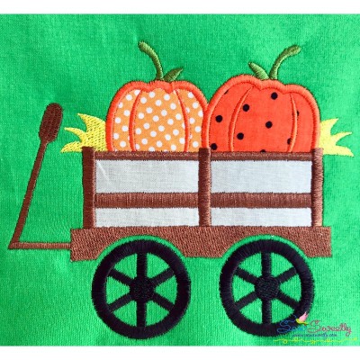 Pumpkin Wagon Applique Design Pattern-1