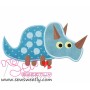 Cute Dino-1 Applique Design Pattern-3