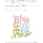 Bless Our Nest Embroidery Design Pattern-2