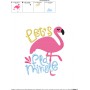 Let's Flamingle Flamingo Embroidery Design Pattern-2